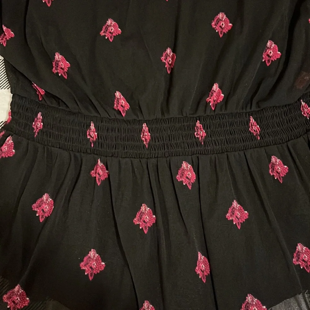 Pink and Black Top with Black Tank. - Picture 2 of 11